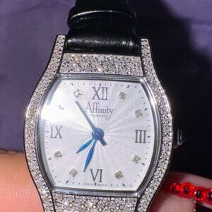 Finity Women's Silver and Black Watch